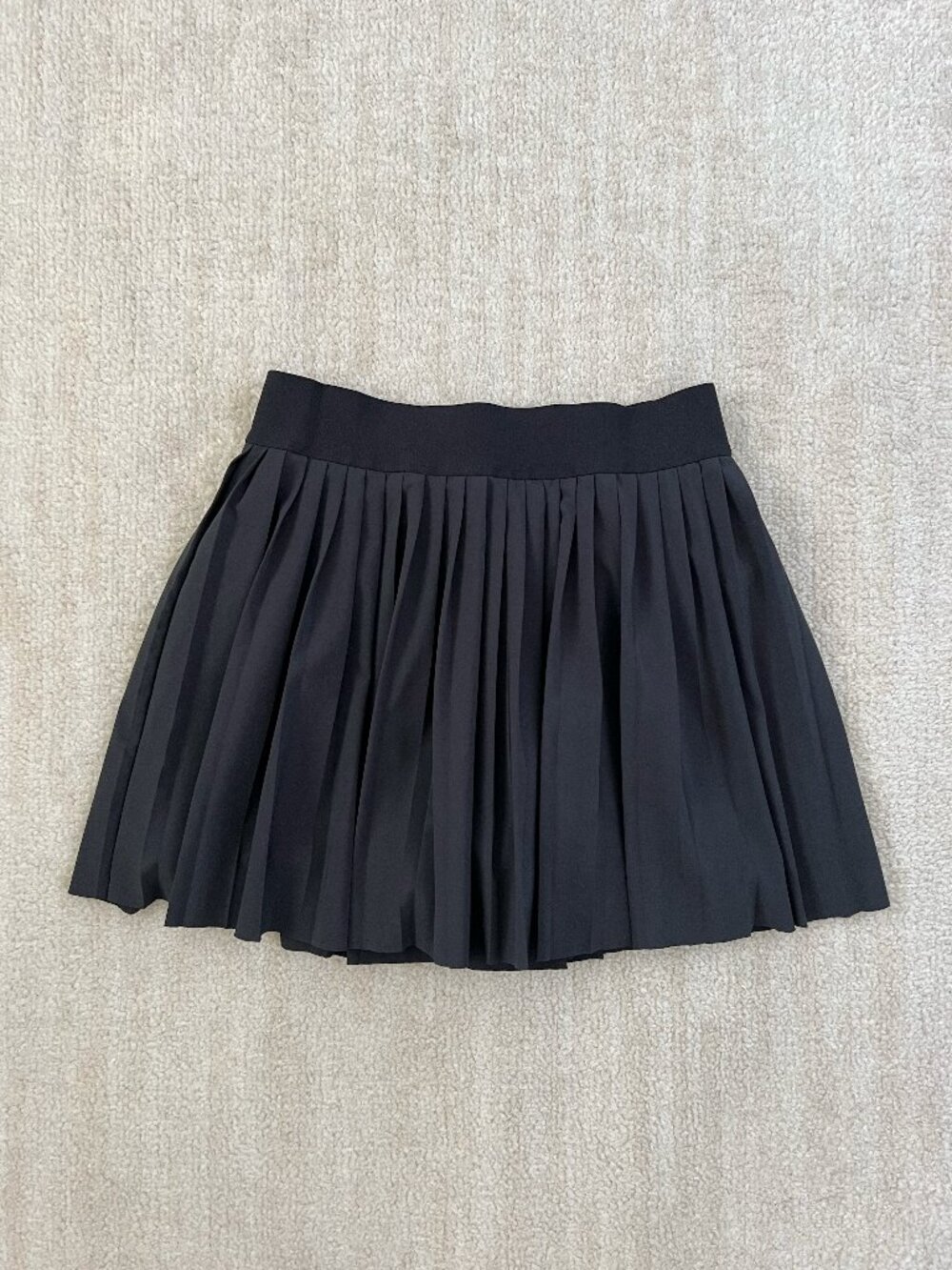 Beyond Yoga Black Pleated Tennis Skirt Pull On Skort Athletic Mini S